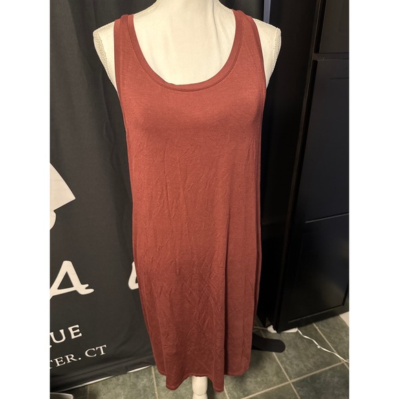 Dresses & Skirts - Women Sleeveless Jersey Knit Shift Dress Scoop Neck Xl
